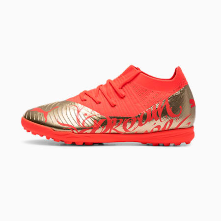 Neymar Jr FUTURE 3.4 TT Football Boots Youth, Fiery Coral-Gold, small