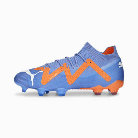 Sepatu Bola FUTURE ULTIMATE FG/AG, Blue Glimmer-PUMA White-Ultra Orange, small-IDN