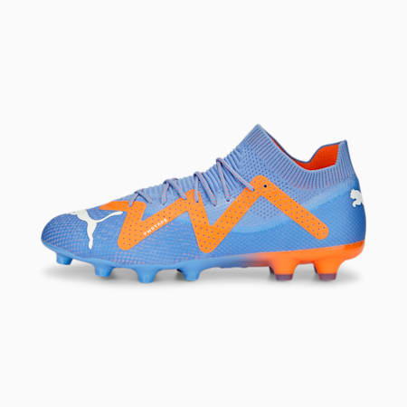 Botas de fútbol FUTURE ULTIMATE HG, Blue Glimmer-PUMA White-Ultra Orange, small