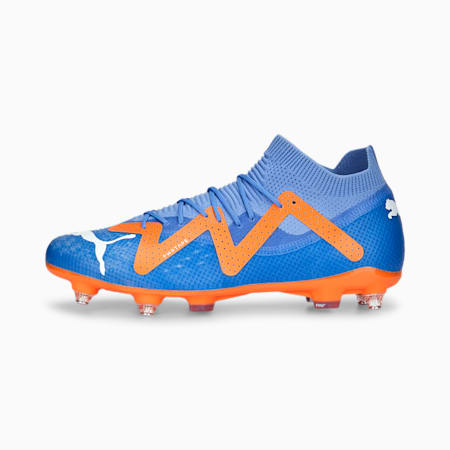 FUTURE Pro MxSG Fußballschuhe, Blue Glimmer-PUMA White-Ultra Orange, small
