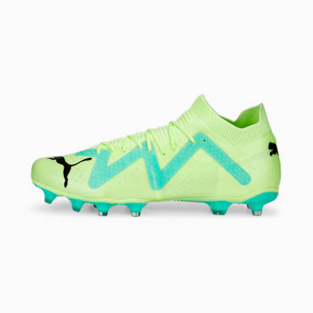 FUTURE Match FG/AG Football Boots, Fast Yellow-PUMA Black-Electric Peppermint, small-IDN