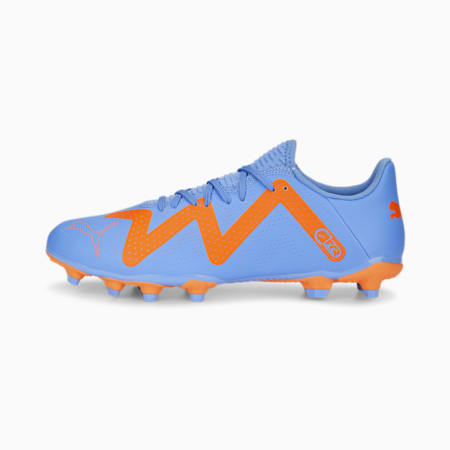 FUTURE Play FG/AG Football Boots, Blue Glimmer-PUMA White-Ultra Orange, small-AUS
