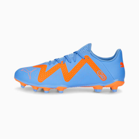 Botas de fútbol FUTURE Play FG/AG, Blue Glimmer-PUMA White-Ultra Orange, small