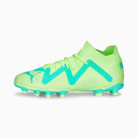 FUTURE Match FG/AG Football Boots Youth, Fast Yellow-PUMA Black-Electric Peppermint, small-SEA