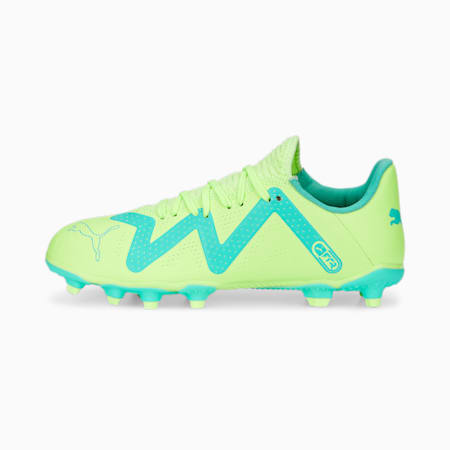 FUTURE Play FG/AG Football Boots Youth, Fast Yellow-PUMA Black-Electric Peppermint, small