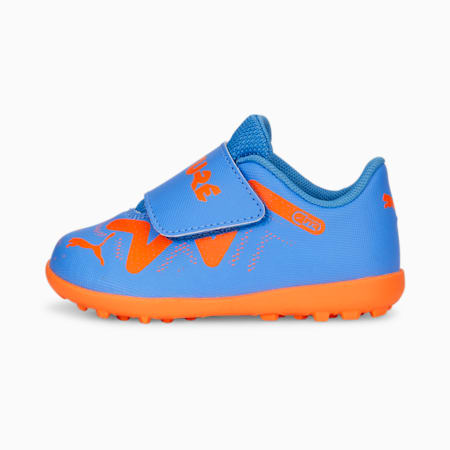 FUTURE Play TT V Football Boots Babies, Blue Glimmer-PUMA White-Ultra Orange, small
