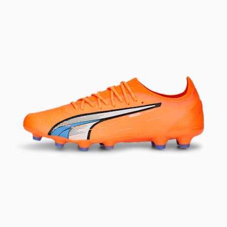 ULTRA ULTIMATE HG Fußballschuhe Herren, Ultra Orange-PUMA White-Blue Glimmer, small