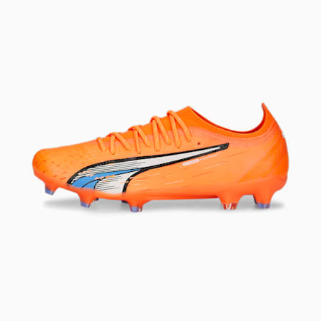 ULTRA ULTIMATE FG/AG Women's Football Boots, Ultra Orange-PUMA White-Blue Glimmer, small-AUS