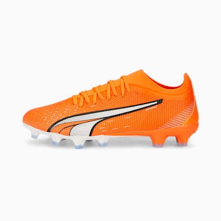 Chaussures de football ULTRA Match Femme, Ultra Orange-PUMA White-Blue Glimmer, small