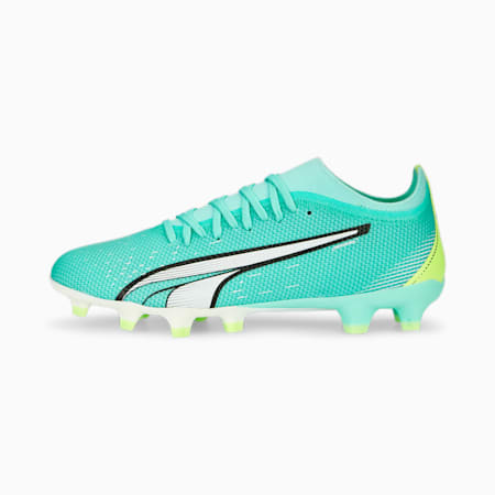 حذاء كرة القدم Ultra Match FG/AG للنساء, Electric Peppermint-PUMA White-Fast Yellow, small-DFA