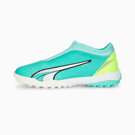 ULTRA Match LL TT + Mid Football Boots Youth, Electric Peppermint-PUMA White-Fast Yellow, small
