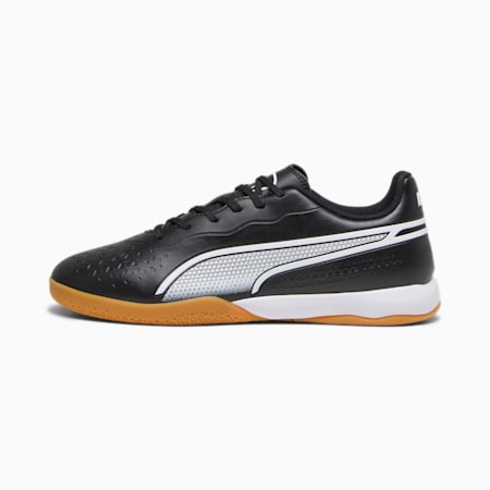 KING MATCH IT Unisex Football Boots, PUMA Black-PUMA White, small-AUS