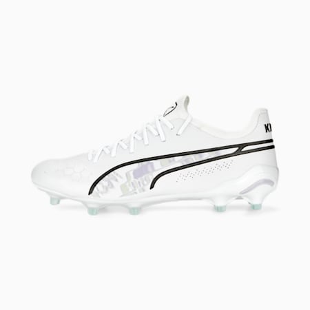 King Ultimate Brilliance FG/AG voetbalschoenen voor dames, PUMA White-PUMA Black-Spring Lavender, small