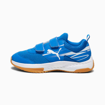 Varion II Indoor Sports Hook-and-Loop Shoes Kids, PUMA Team Royal-PUMA White-Gum, small