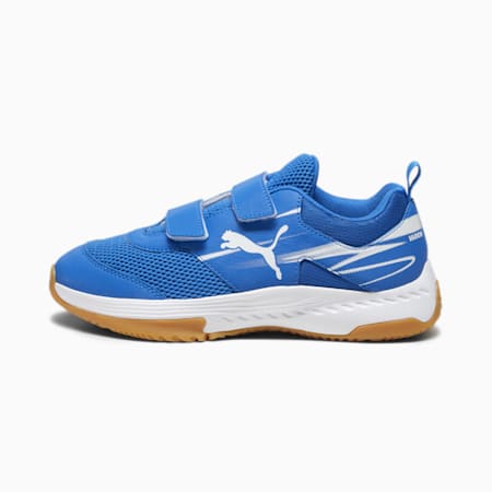 Varion II Indoor Sports Hook-and-Loop Shoes Kids, PUMA Team Royal-PUMA White-Gum, small