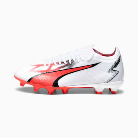 Sepatu Sepak Bola ULTRA MATCH FG/AG, PUMA White-PUMA Black-Fire Orchid, small-IDN