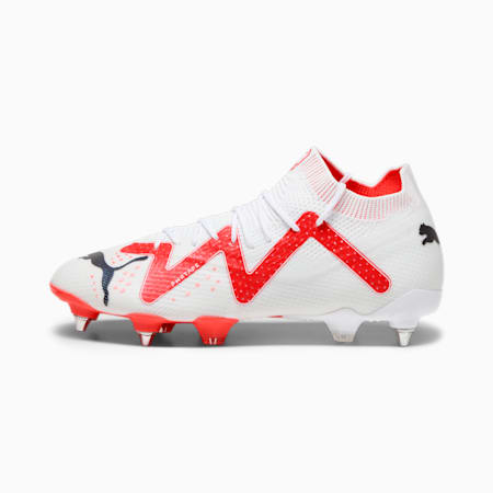 FUTURE ULTIMATE MxSG Men's Football Boots, PUMA White-PUMA Black-Fire Orchid, small