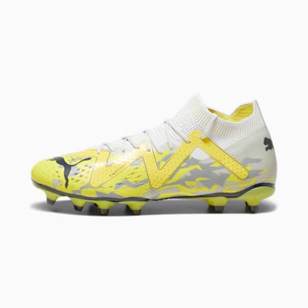 รองเท้าฟุตบอล FUTURE PRO FG/AG, Sedate Gray-Asphalt-Yellow Blaze