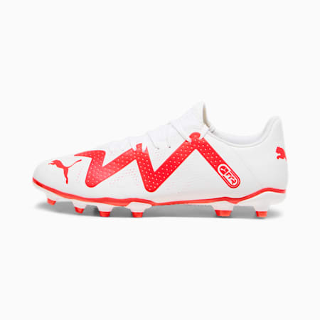 FUTURE PLAY FG/AG Men's Football Boots, PUMA White-Fire Orchid, small