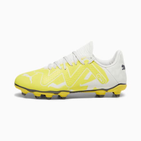 FUTURE PLAY FG/AG Football Boots - Youth 8-16 years, Sedate Gray-Asphalt-Yellow Blaze, small-AUS