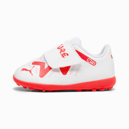 FUTURE PLAY TT Toddlers' Football Boots, PUMA White-Fire Orchid, small