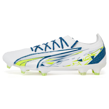 ULTRA ULTIMATE Christian Pulisic FG/AG Unisex Football Boots, PUMA White-Lime Smash-Clyde Royal, small-AUS