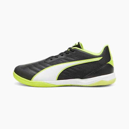 IBERO IV Futsal Shoes, PUMA Black-PUMA White-Electric Lime, small-THA