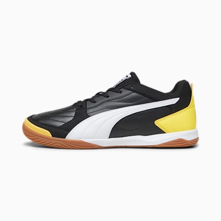 PRESSING IV Futsal Shoes, PUMA Black-PUMA White-Yellow Blaze, small-IDN