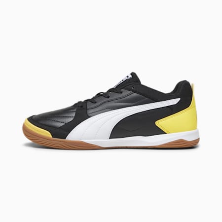 PRESSING IV Futsal Shoes, PUMA Black-PUMA White-Yellow Blaze, small-PHL