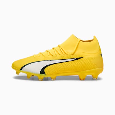 รองเท้าฟุตบอลผู้ชาย ULTRA PRO FG/AG, Yellow Blaze-PUMA White-PUMA Black, small-THA