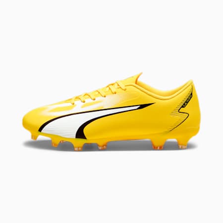 ULTRA PLAY FG/AG Men's Football Boots, Yellow Blaze-PUMA White-PUMA Black, small-AUS