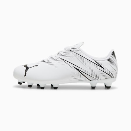 ATTACANTO FG/AG Football Boots - Youth 8-16 years, PUMA White-PUMA Black, small-AUS