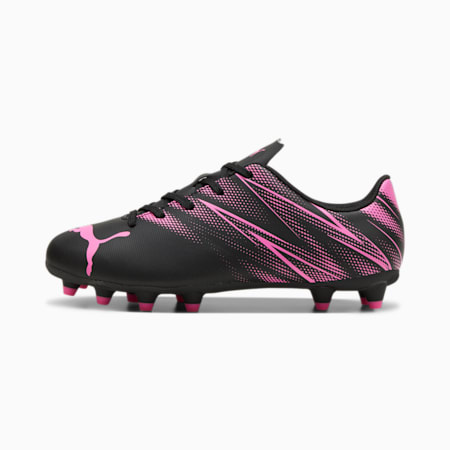 ATTACANTO FG/AG Football Boots - Youth 8-16 years, PUMA Black-Poison Pink, small-AUS