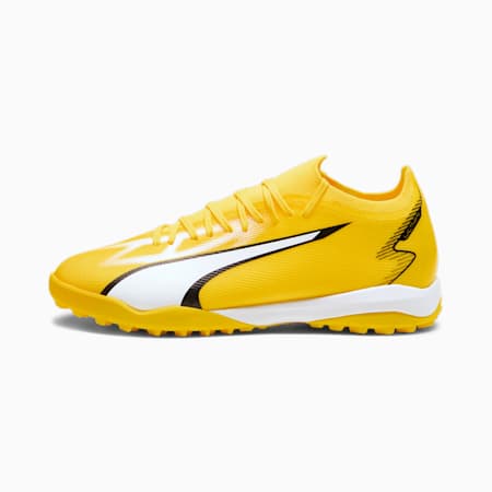 ULTRA MATCH TT Men's Football Boots, Yellow Blaze-PUMA White-PUMA Black, small-AUS