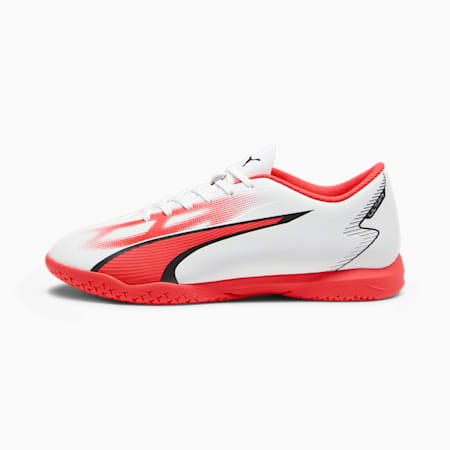 ULTRA PLAY IT Men's Football Boots, PUMA White-PUMA Black-Fire Orchid, small-SEA