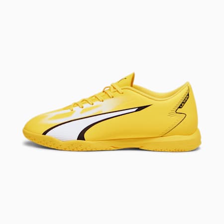 ULTRA PLAY IT Men's Football Boots, Yellow Blaze-PUMA White-PUMA Black, small-AUS