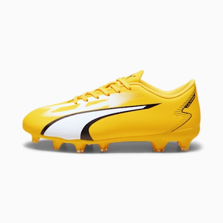 ULTRA PLAY FG/AG Football Boots - Youth 8-16 years, Yellow Blaze-PUMA White-PUMA Black, small-AUS