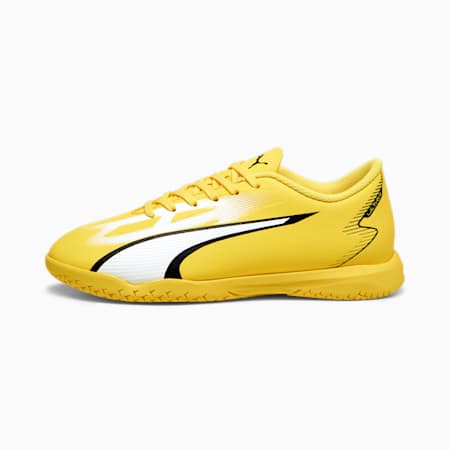 ULTRA PLAY IT Football Boots - Youth 8-16 years, Yellow Blaze-PUMA White-PUMA Black, small-AUS