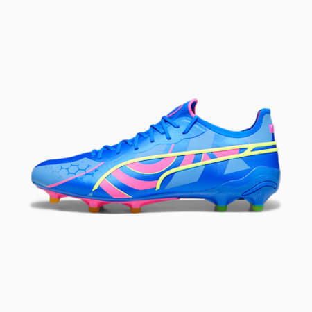 KING ULTIMATE ENERGY FG/AG Unisex Football Boots, Ultra Blue-Luminous Pink-Luminous Blue, small-AUS