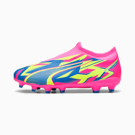 ULTRA MATCH LL ENERGY FG/AG Youth Football Boots, Luminous Pink-Ultra Blue-Yellow Alert, small