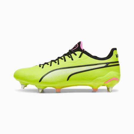 KING ULTIMATE MxSG voetbalschoenen, Electric Lime-PUMA Black-Poison Pink, small