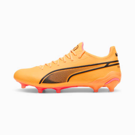 KING ULTIMATE FG/AG Women's Football Boots, Sun Stream-PUMA Black-Sunset Glow, small-AUS