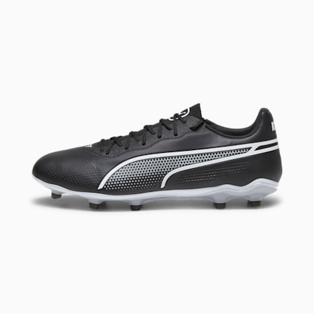 KING PRO FG/AG Unisex Football Boots, PUMA Black-PUMA White, small-AUS