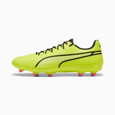 Botas de fútbol KING PRO FG/AG, Electric Lime-PUMA Black-Poison Pink, small