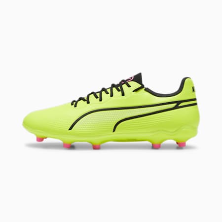 KING PRO FG/AG Fußballschuhe Damen, Electric Lime-PUMA Black-Poison Pink, small