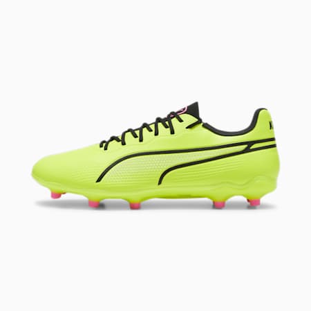 KING PRO FG/AG Women's Football Boots, Electric Lime-PUMA Black-Poison Pink, small