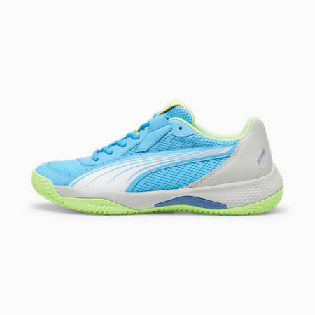 NOVA Court Padel Shoes, Luminous Blue-PUMA White-Glacial Gray, small