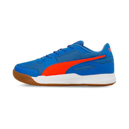 Deuce Unisex Indoor Sports Shoes, PUMA Team Royal-Cherry Tomato-PUMA White, small-IND