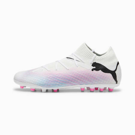 FUTURE 7 PRO MG Football Boots, PUMA White-PUMA Black-Poison Pink, small-THA