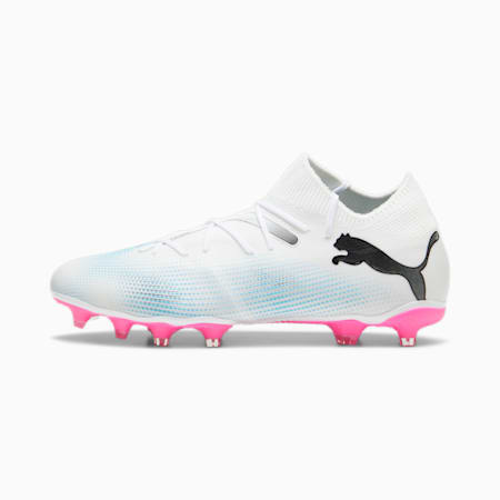 FUTURE 7 MATCH FG/AG Men's Football Boots, PUMA White-PUMA Black-Poison Pink, small-AUS